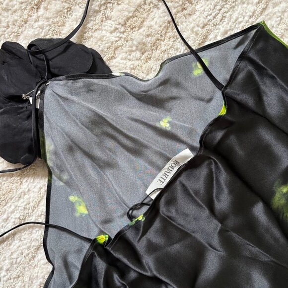 RODARTE - Floral-Appliquéd Silk Maxi Slip Dress - Picture 7 of 8